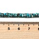 Синтетические серебряные нити бирюзовых бусин G-L617-F03-2x4mm-5