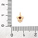 Подвески-звездочки из латуни с кубическим цирконием KK-Z084-11G-02-3