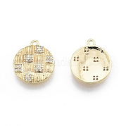 Латунные микропаве прозрачные кубические циркониевые подвески KK-C006-19G