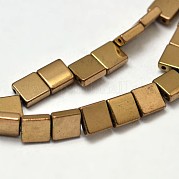Гальванизировать немагнитных синтетический гематит бисер пряди G-I175-16C