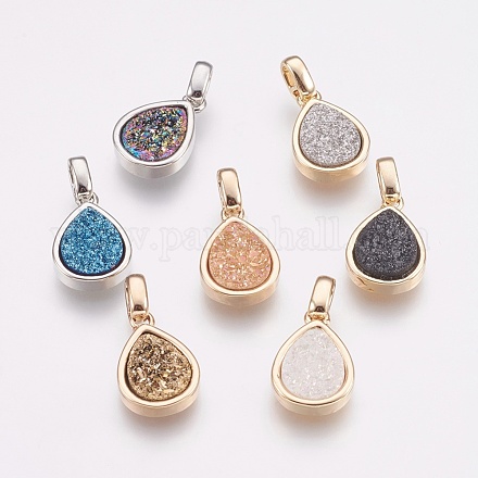Естественно druzy агат подвески KK-G343-13-1