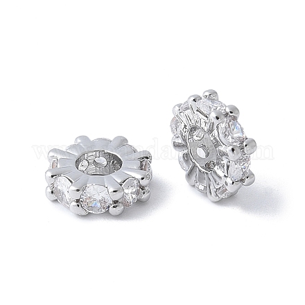 Латунные микропаве прозрачные кубики из циркония KK-F892-29P-1
