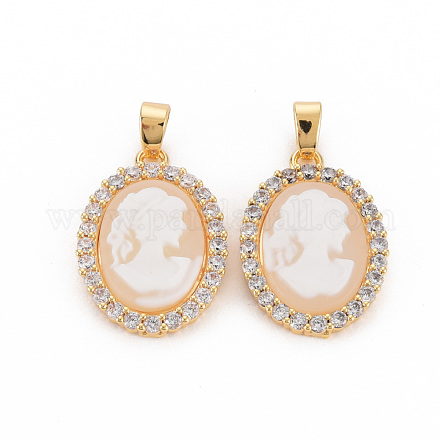 Подвески из латуни сиреневый кубический цирконий KK-N233-121E-NF-1