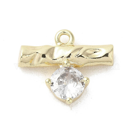 Латунные микро проложить кубического циркония подвески KK-C043-01G-1
