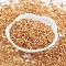 Glass Bugle Beads, Silver Lined, Light Khaki, 4~4.5x2mm, Hole: 1mm, about 450g/bag, 14000pcs/bag
