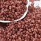 Transparent Colours Glass Seed Beads, Mushroom, Rosy Brown, 5.5x4.5mm, Hole: 1mm, 4150pcs/pound