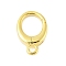 925 Sterling Silver Spring Gate Rings, Oval, Golden, 12x7.5x2.5mm, Hole: 1.4mm