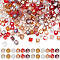 SUNNYCLUE 1 Box 300Pcs 4mm Thanksgiving Cube Crystal Beads Glass Beads Autumn Fall Assorted Color Small Square Loose Spacer Bead Bulk for Jewelry Making Bracelet Beading Kits DIY Craft Decor Supplies