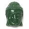 Glass Pendants, Figure of Buddha, Sea Green, 29.5x21x14mm, Hole: 1mm