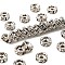 Brass Grade A Crystal Rhinestone Beads, Rondelle, for Jewelry Making, Cadmium Free & Lead Free, DIY Necklaces and Bracelets Craft Supplies, Platinum, 6x3mm, Hole: 1.5mm
