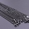 Stainless Steel 3mm Curb Chain Necklaces, Black