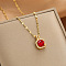 Colorful Rhinestone Pendant Necklace Minimalist Style Fashion Jewelry
