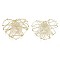 Eco-Friendly Iron Pendants, with Brass Wire Wrapped and Glass inside, Cadmium Free & Nickel Free & Lead Free, Heart, Real 16K Gold Plated, 23x28x7mm