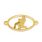 304 Stainless Steel Links Connectors, Oval with Twelve Constellation/Zodiac Sign, Aquarius, 23x12x1mm, Hole: 1.5mm