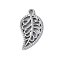 304 Stainless Steel Pendants, Hollow Leaf Charm, Anti-Tarnish, Stainless Steel Color, 20.5x11x1.5mm, Hole: 1.6mm