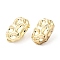 Brass Hammered Oval Stud Earrings, Real 16K Gold Plated, 30x20.5mm
