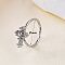 Bohemian Style 304 Stainless Steel Pave Clear Cubic Zirconia Hoop Nose Rings, Stainless Steel Color, Cross, 8mm