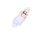 Natural Quartz Crystal Perfume Bottle Pendants, Golden, Faceted Bottle Charms, 41x15mm, Capacity: 0.88ml(0.03fl. oz)