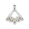 304 Stainless Steel Chandelier Component Links, Triangle, Stainless Steel Color, 28.5x24.5x2.5mm, Hole: 1.8mm and 2mm