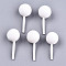 Handmade Polymer Clay 3D Lollipop Embellishments, for Party DIY Decorations, White, 21~26x10.5mm