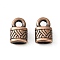 Tibetan Style Alloy Terminators, Lock, Cadmium Free & Nickel Free & Lead Free, Red Copper, 10x6.5x4.5mm, Hole: 2.5mm