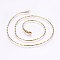 304 Stainless Steel Boston Link Chain Necklaces, with Lobster Claw Clasps, Golden, 16.9 inch(43cm), 1.4mm