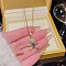 Stainless Steel Cable Chain Necklaces, Rhinestone Pendant Necklaces, Bear, 8.27~19.69 inch(21~50cm)