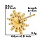 Sun Stainless Steel Stud Earrings for Women, Stainless Steel Color, 8x8mm