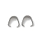 304 Stainless Steel Snap On Bails, Stainless Steel Color, 5.5x5.5x2.5mm