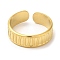 304 Stainless Steel Open Cuff Rings, Golden, US Size 7 1/4(17.5mm)