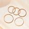 304 Stainless Steel Plain Band Rings, Light Gold, 1mm, US Size 5(15.7mm)~US Size 9(18.9mm)