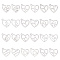 24Pcs 12 Style 304 Stainless Steel Pendants, Laser Cut, Heart with Constellation, Stainless Steel Color, 15.5x12.5x0.6mm, Hole: 1.5mm, 2pcs/style