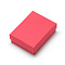 Cardboard Jewelry Set Box, for Ring, Necklace, Rectangle, Red, 9x7x3cm