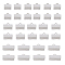 300Pcs 3 Size Alloy Ribbon Ends, Ribbon Buckle Flat Thread Clip, Rectangle, Silver, 7~7.5x8~13mm, Hole: 2.5~3.5x1~1.5mm, 100Pcs/size