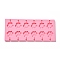 DIY Lollipop Making Food Grade Silicone Molds, Candy Molds, Dog Paw Print, 12 Cavities, Pink, 115x264x8mm, Inner Diameter: 32x35mm, Fit for 3mm Stick