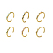 Real 18K Gold Plated Rack Plating Brass Micro Pave Cubic Zirconia Cuff Finger Rings for Women, Cadmium Free & Lead Free, Long-Lasting Plated, Real 18K Gold Plated, Mixed Color, 0.23cm, Inner Diameter: adjustable