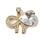 Real 18K Gold Plated Rack Plating Brass Micro Pave Clear Cubic Zirconia Pendants, with Glass, Long-Lasting Plated, Cadmium Free & Lead Free, Bowknot with Heart, Clear, 17x22x8mm, Hole: 6x3mm