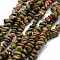 Natural Unakite Beads Strands, Chip, 5~8mm, Hole: 1mm, about 33 inch(84cm)