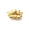 Ion Plating(IP) 304 Stainless Steel Beads, Lotus, Real 18K Gold Plated, 9x16x7mm, Hole: 1.8mm