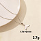 304 Stainless Steel Fishtail Pendant Necklaces, Cable Chain Necklaces for Women