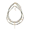 Beaded Necklaces & Pendant Necklace Sets, with Brass Beads & Bar Pendants, Natural Pearl Beads, Glass Beads, 304 Stainless Steel Star Charms & Lobster Claw Clasps, Colorful, Golden, 17.72 inch(45cm) & 17.91 inch(45.5cm), 3pcs/set