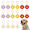 16Pcs 4 Colors Alloy Enamel Keychain, with 304 Stainless Steel Split Ring, Mixed Color, 35mm, 4pcs/color