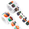2 Rolls 2 Styles Halloween Flat Printed Polyester Grosgrain Ribbons, for Garment, Party Decoration, Pumpkin & Cupcake Pattern, Mixed Patterns, 1-1/2 inch(38mm), 1 roll/style