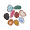 Natural Agate Slices Big Links connectors, Dyed, Nuggets, Mixed Color, 50~110x27~60x5~10mm, Hole: 1.8~2mm,, about 20~40pcs/kg