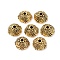 Alloy Bead Caps, Lead Free and Cadmium Free, Antique Golden, 8x8x4.5mm, Hole: 2mm, Inner Diameter: 6mm