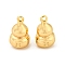 Brass Charms, Cadmium Free & Nickel Free & Lead Free, Gourd, Real 18K Gold Plated, 11x6mm, Hole: 0.9mm