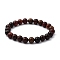 Unisex Natural Wood Beaded Stretch Bracelets, Round, Coconut Brown, Inner Diameter: 2-1/8 inch(5.5cm), Bead: 8.5mm