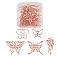 Alloy Pendants, Open Back Bezel, for DIY UV Resin, Epoxy Resin Jewelry Making, Butterfly, Rose Gold, 64x63x20mm, 10pcs/box