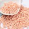 Baking Paint Glass Seed Beads, Round, PeachPuff, 4x3mm, Hole: 1.2mm, about 7650pcs/pound
