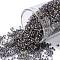 TOHO Round Seed Beads, Japanese Seed Beads, (997FM) Bronze Lined Light Sapphire Rainbow Matte, 15/0, 1.5mm, Hole: 0.7mm, about 3000pcs/bottle, 10g/bottle
